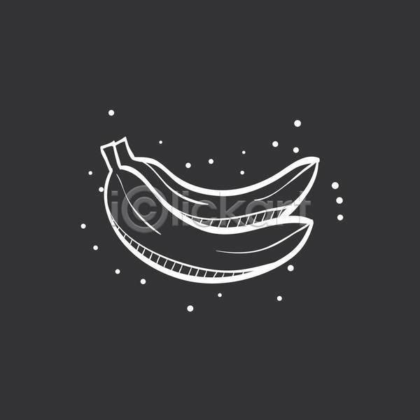 달콤 사람없음 EPS 아이콘 일러스트 해외이미지 검은색 바나나 흰색