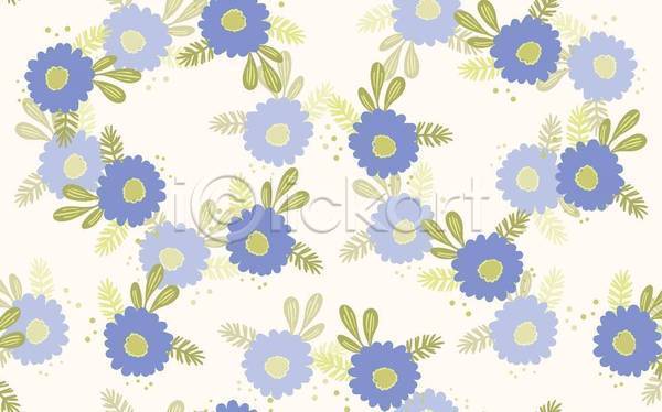 사람없음 EPS 일러스트 해외이미지 꽃 꽃백그라운드 디자인 파란색 패턴 패턴백그라운드 플라워패턴