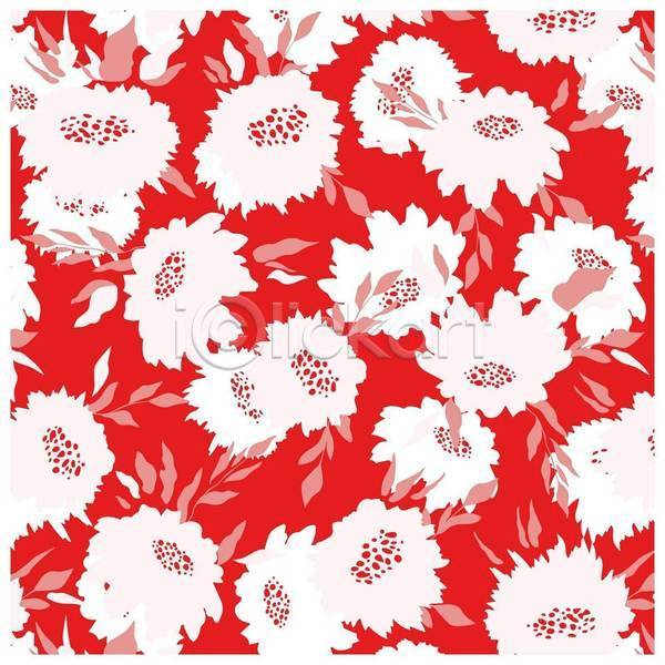 사람없음 EPS 일러스트 해외이미지 꽃 꽃백그라운드 디자인 빨간색 패턴 패턴백그라운드 플라워패턴 흰색