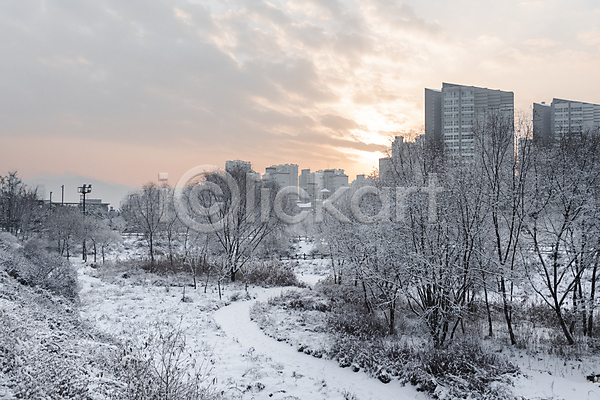 추위 사람없음 JPG 포토 건물 겨울 겨울풍경 공원 구름(자연) 나무 눈(날씨) 눈덮임 도시 빌딩 산책로 설경 야외 주간 하늘