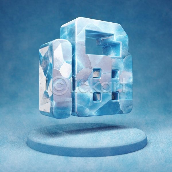 사람없음 3D JPG 입체 포토 해외이미지 얼음 오브젝트 파란색 팩스