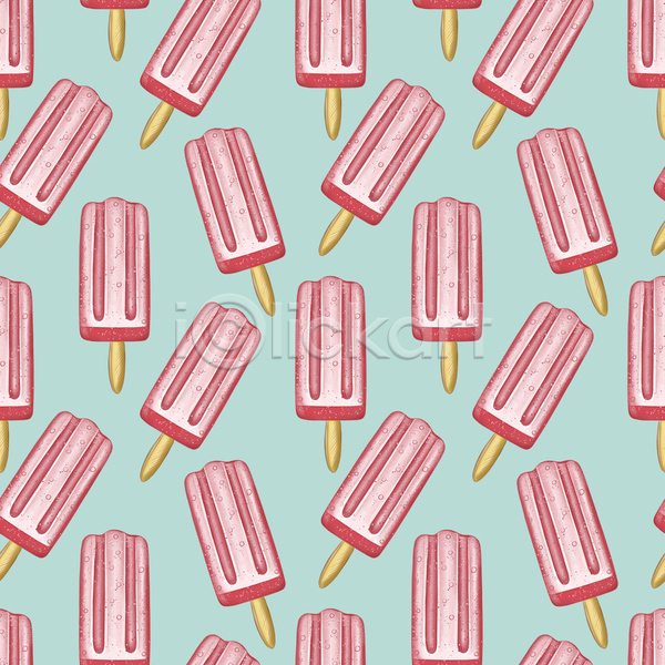 사람없음 JPG 포토 해외이미지 디자인 막대아이스크림 백그라운드 분홍색 패턴 패턴백그라운드 하늘색