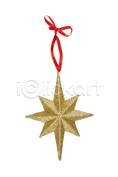 사람없음 JPG 포토 해외이미지 고립 별 오브젝트 크리스마스 크리스마스장식 클리핑패스 황금 흰색