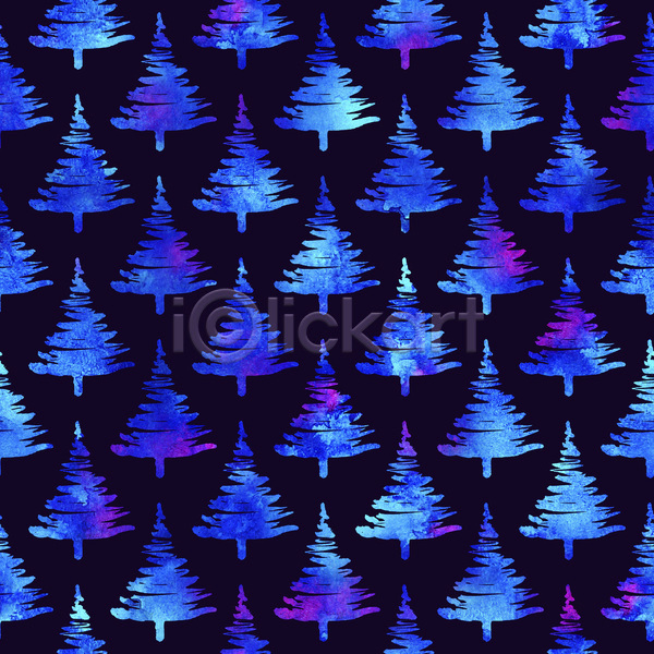 사람없음 JPG 일러스트 포토 해외이미지 검은색 나무 디자인 백그라운드 수채화(물감) 파란색 패턴 패턴백그라운드