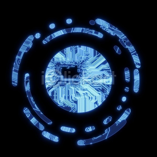 미래 사람없음 JPG 일러스트 포토 해외이미지 가득함 광 불꽃(불) 사인 심볼 에너지 원형 전자 점 컴퓨터 파란색 프로세서 하드웨어 힘