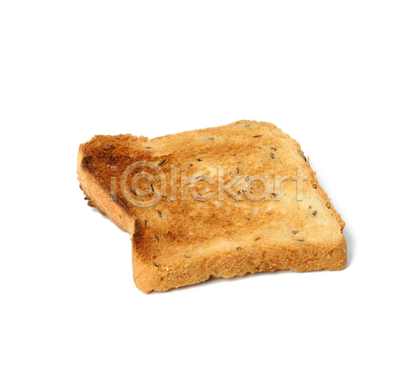 사람없음 JPG 포토 해외이미지 식빵 실내 토스트 한개 흰배경