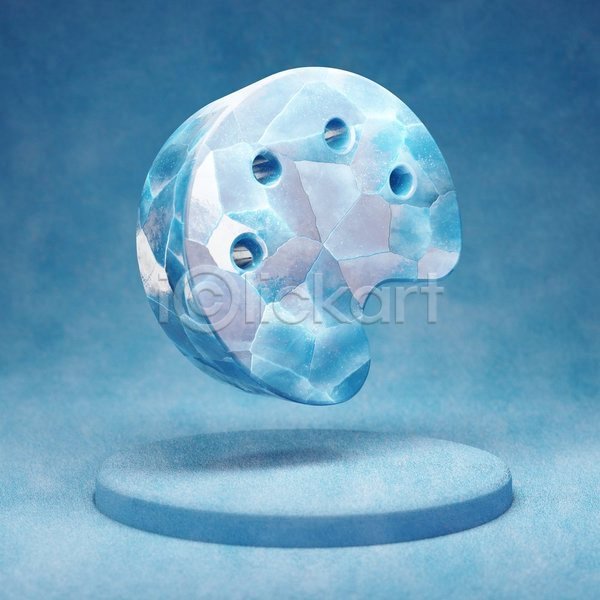 사람없음 3D JPG 입체 포토 해외이미지 얼음 오브젝트 파란색 팔레트