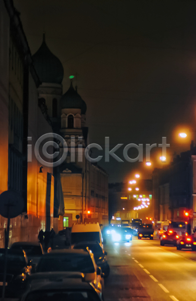 사람없음 JPG 포토 해외이미지 가로등 도로 도시 도시풍경 러시아 빛 상트페테르부르크 야간 야경 야외