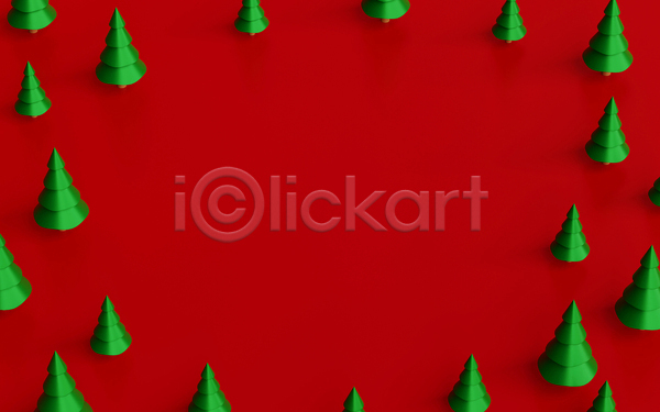 사람없음 3D JPG 디지털합성 포토 해외이미지 나무 빨간색 카피스페이스 크리스마스 크리스마스트리 프레임