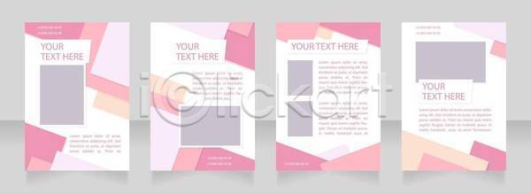사람없음 EPS 일러스트 해외이미지 디자인 레이아웃 문서 분홍색 비즈니스 사각형 세트 자료 텍스트 팜플렛 포스터