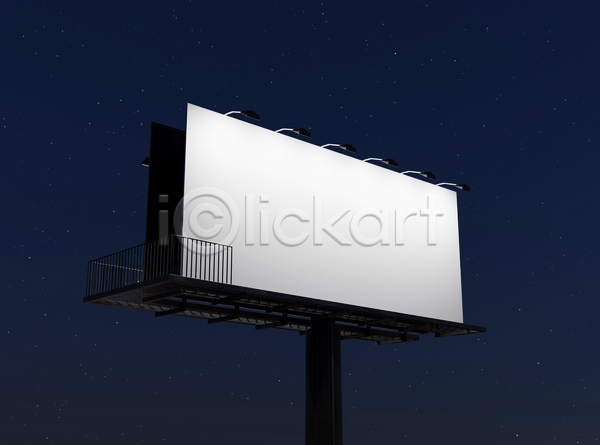 사람없음 3D JPG 포토 해외이미지 목업 밤하늘 야외 옥외간판 옥외광고