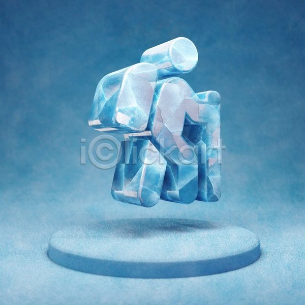 사람모양 사람없음 3D JPG 입체 포토 해외이미지 등산 얼음 오브젝트 파란색 하이킹
