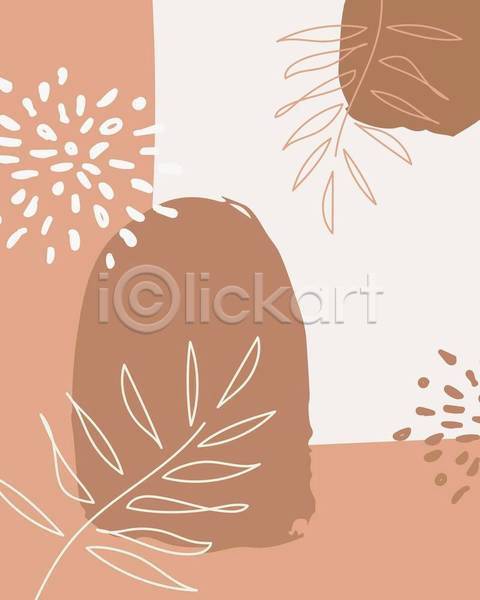 사람없음 EPS 일러스트 해외이미지 갈색 꽃 백그라운드 베이지색 얼룩 잎 점