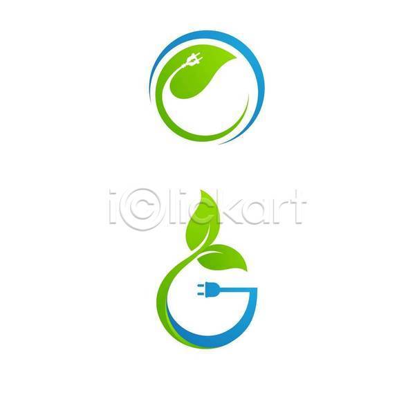 보호 사람없음 EPS 아이콘 일러스트 해외이미지 그린캠페인 심볼 에코 원형 잎 초록색 친환경 콘센트