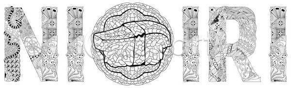 사람없음 EPS 일러스트 해외이미지 그림 단어 선 젠탱글 추상 해외일러스트