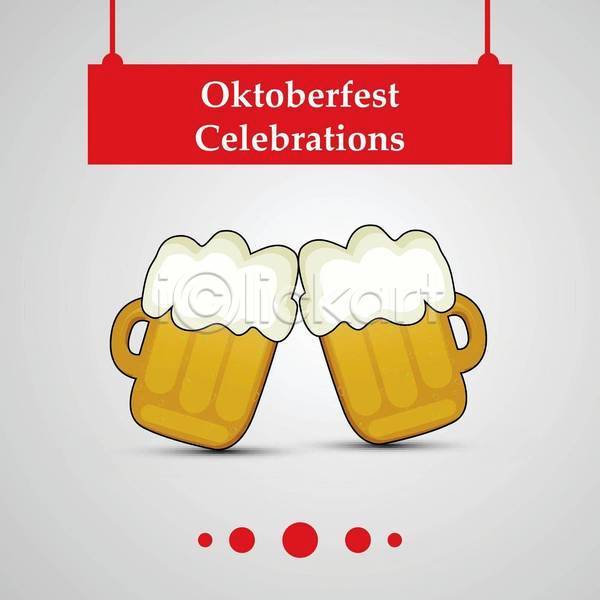 사람없음 EPS 일러스트 해외이미지 디자인 맥주 맥주잔 문화 배너 옥토버페스트 전통 축제 포스터