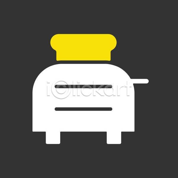 사람없음 EPS 아이콘 일러스트 해외이미지 검은색 노란색 토스트 토스트기