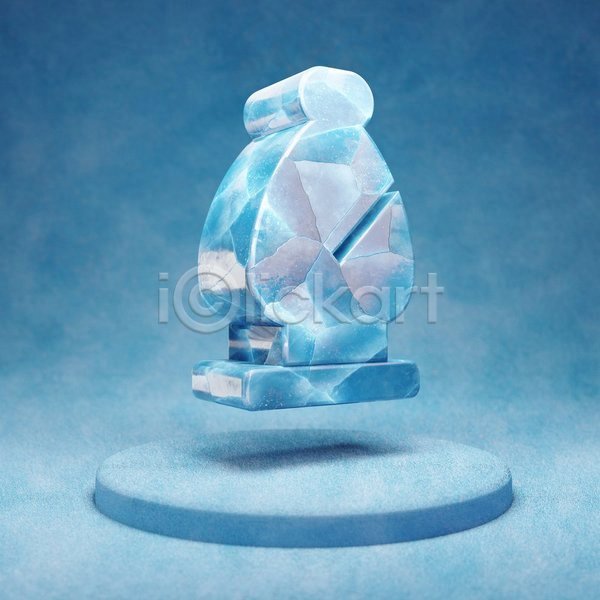 사람없음 3D JPG 입체 포토 해외이미지 비숍 얼음 오브젝트 체스 체스말 파란색