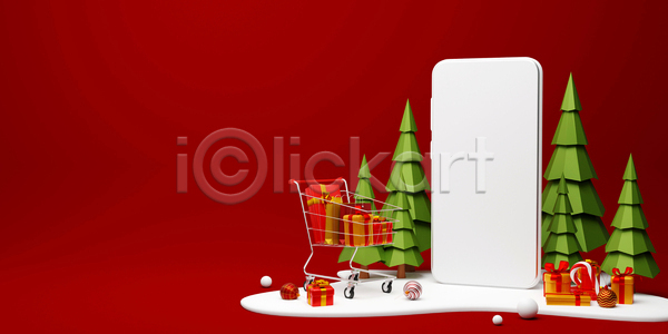 사람없음 3D JPG 디지털합성 포토 해외이미지 나무 모바일 모바일쇼핑 빨간색 선물상자 쇼핑 쇼핑카 스마트폰 온라인 온라인쇼핑 크리스마스 크리스마스선물
