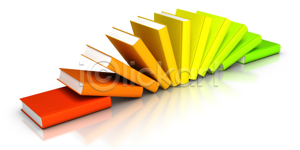 사람없음 3D JPG 포토 해외이미지 교육 설명서 쌓기 일렬 책 컬러풀 해외포토