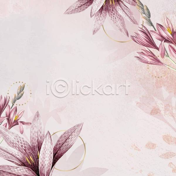 사람없음 EPS 일러스트 해외이미지 꽃 꽃무늬 꽃백그라운드 꽃봉오리 백그라운드 분홍색 아마릴리스 카피스페이스