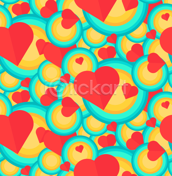 사랑 사람없음 JPG 포토 해외이미지 노란색 모양 빨간색 원형 추상 패턴 하늘색 하트 하트백그라운드