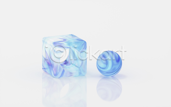 사람없음 3D JPG 디지털합성 포토 해외이미지 구멍 반사 오브젝트 원형 입체도형 정사각형 추상 큐브 파란색 흰색