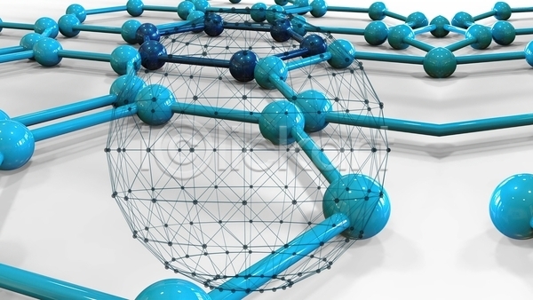 사람없음 3D JPG 포토 해외이미지 DNA 그래픽 기하학 백그라운드 생물학 선 연결 원자 원형 하늘색 화학