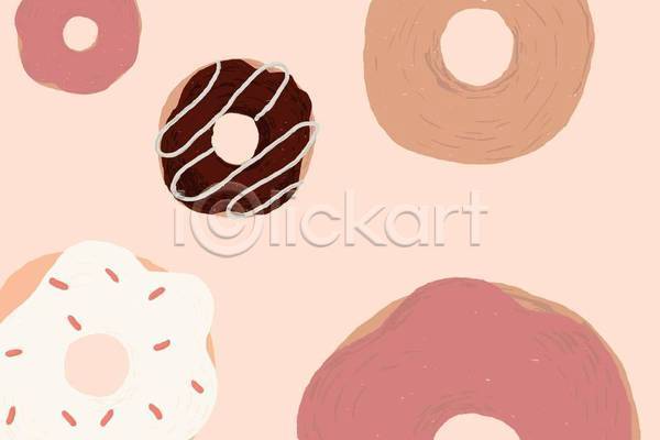 사람없음 EPS 일러스트 해외이미지 도넛 디자인 백그라운드 분홍색