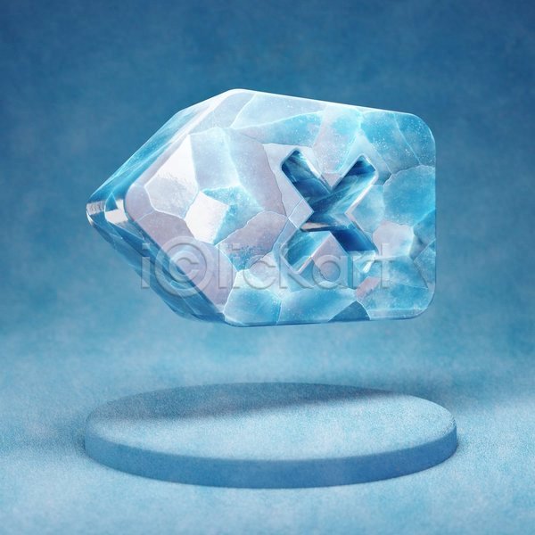사람없음 3D JPG 입체 포토 해외이미지 X 백스페이스 얼음 오브젝트 파란색