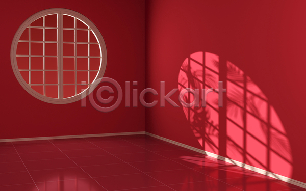 사람없음 3D JPG 포토 해외이미지 공간 그림자 바닥 백그라운드 빛 빨간색 잎 창문