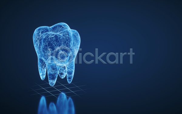 사람없음 3D JPG 해외이미지 의학 치아 치아건강 치아관리 하늘색 홀로그램