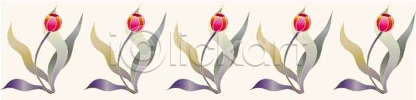 EPS 일러스트 해외이미지 계절 국경 그림 꽃 꽃무늬 리본 빨간색 생물학 스케치 스타일 식물 야생동물 자연 장식 정원 추상 컬러풀 튤립 해외일러스트