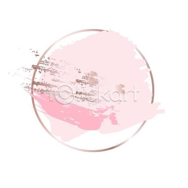 사람없음 EPS 일러스트 해외이미지 백그라운드 분홍색 붓터치 원형