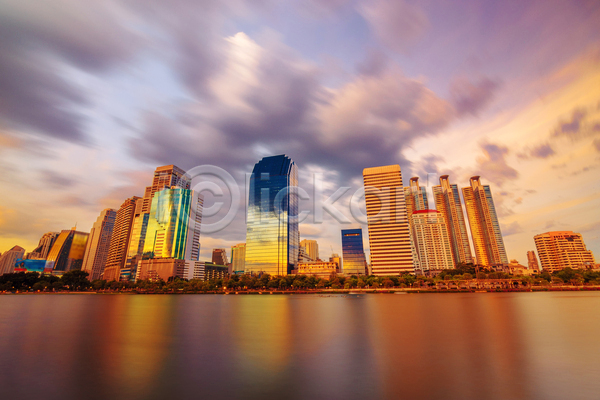 사람없음 JPG 포토 해외이미지 고층빌딩 구름(자연) 도시 도시풍경 야외 일몰 주간 태국