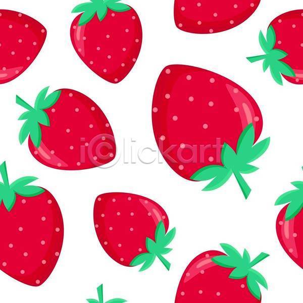사람없음 EPS 일러스트 해외이미지 디자인 딸기 백그라운드 빨간색 패턴