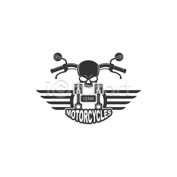 사람없음 EPS 아이콘 해외이미지 검은색 심볼 오토바이 해골 해골모형