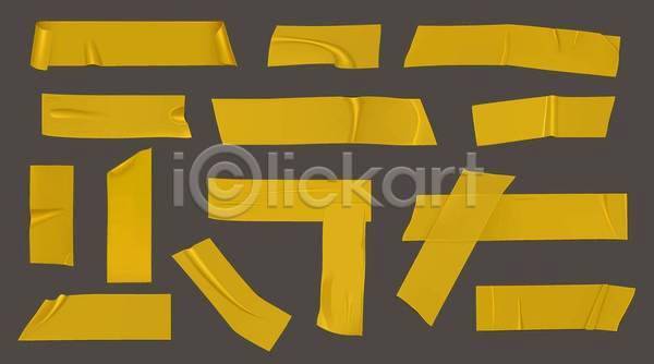 사람없음 EPS 일러스트 해외이미지 겹침 노란색 디자인 세트 엘리먼트 주름 추상 테이프