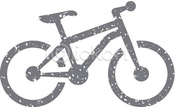 사람없음 EPS 일러스트 해외이미지 그런지 산악자전거 자전거 회색