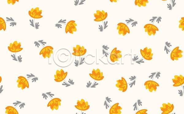 사람없음 EPS 일러스트 해외이미지 꽃 꽃백그라운드 노란색 디자인 패턴 패턴백그라운드 플라워패턴