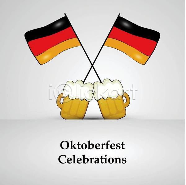 사람없음 EPS 일러스트 해외이미지 독일 독일국기 디자인 맥주 맥주잔 문화 옥토버페스트 전통 축제 포스터