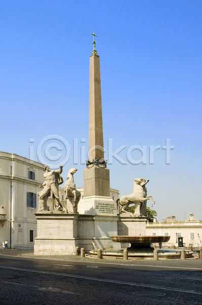 사람없음 JPG 포토 해외이미지 기둥 도로 동상 로마 분수 야외 유럽풍경 이탈리아 주간 하늘