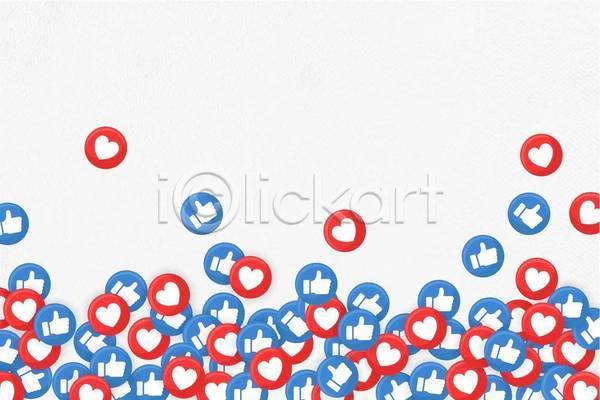 사람없음 EPS 일러스트 해외이미지 디자인 백그라운드 소셜네트워크 소셜미디어 손모양 이모티콘 좋음 파란색 표현 하트