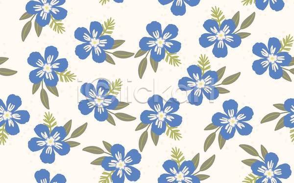 사람없음 EPS 일러스트 해외이미지 꽃 꽃백그라운드 디자인 파란색 패턴 패턴백그라운드 플라워패턴