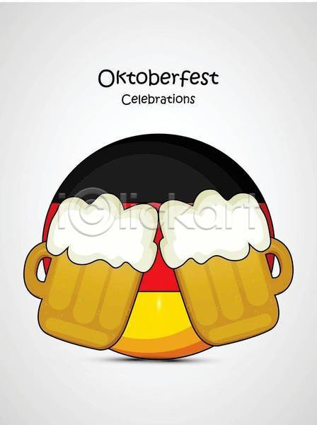 사람없음 EPS 일러스트 해외이미지 디자인 맥주 맥주잔 문화 옥토버페스트 전통 축제 포스터
