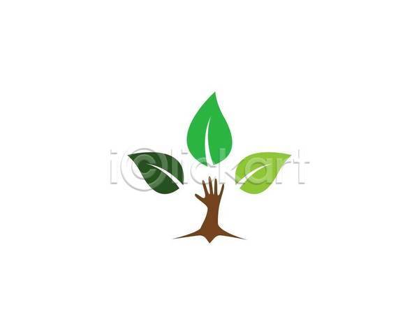 사람없음 EPS 그린아이콘 아이콘 일러스트 해외이미지 나무 나뭇잎 손모양 심볼 에코 잎 친환경