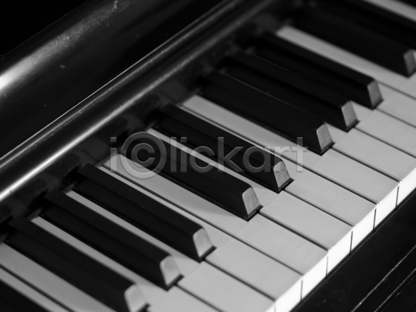 사람없음 JPG 포토 해외이미지 흑백 건반 실내 피아노(악기) 피아노건반
