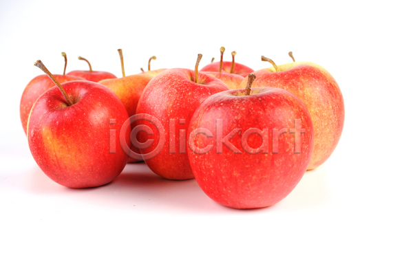 사람없음 JPG 포토 해외이미지 과일 사과 실내 여러개 흰배경