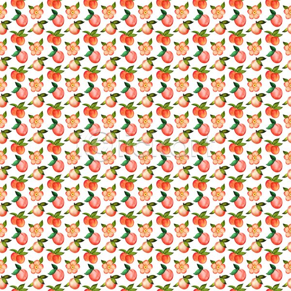 사람없음 JPG 포토 해외이미지 디자인 백그라운드 복사꽃 복숭아 잎 패턴 패턴백그라운드