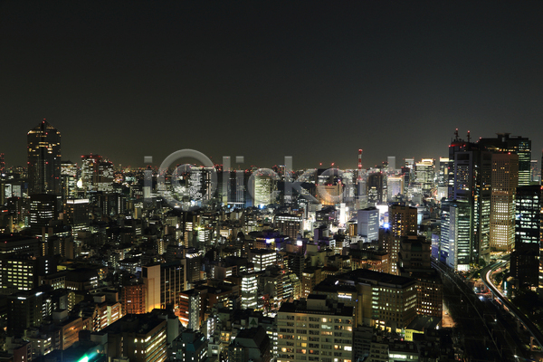 사람없음 JPG 포토 해외이미지 건물 고층빌딩 대도시 도시 도시풍경 도쿄 스카이라인 야간 야경 야외 일본